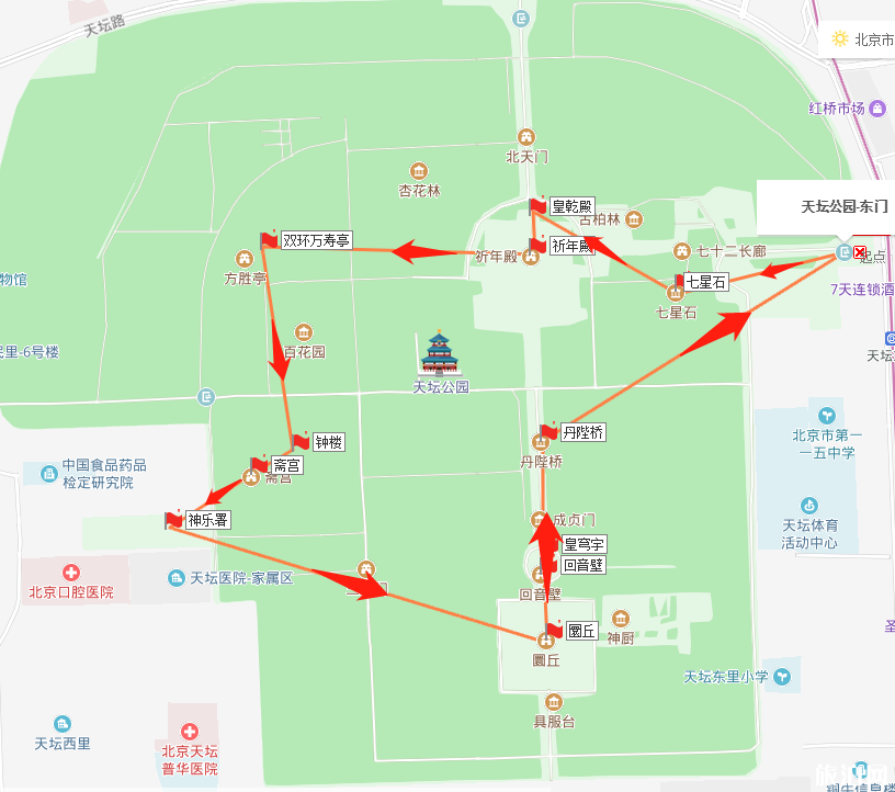 北京有多少条旅游路线，可以查看地图 北京有几条旅游路线地图